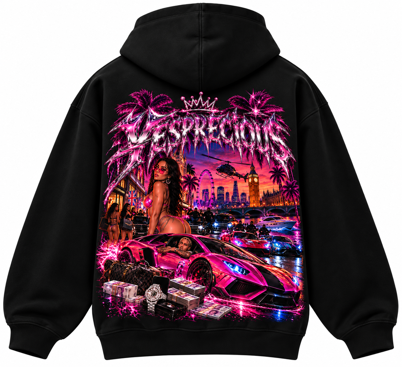 YESPRECIOUS London After Dark Hoodie - Black
