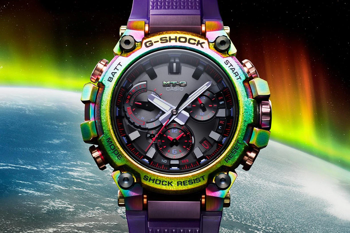 CASIO G-Shock MTG-B3000PRB-1AER AURORA OVAL NORTHERN LIGHTS